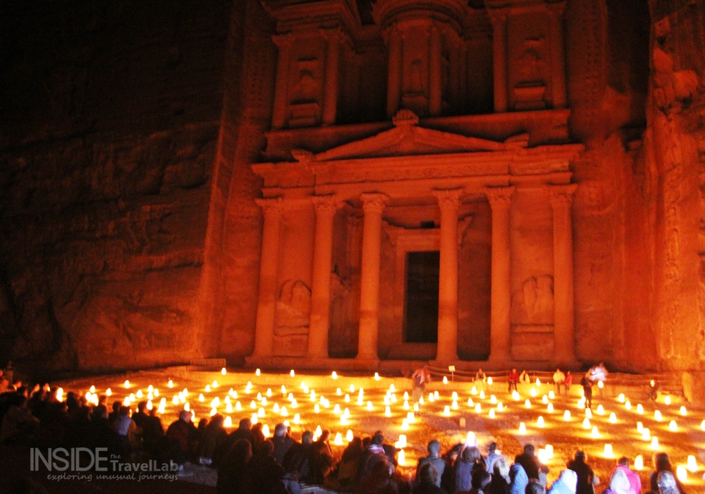 Petra by night - the treasury Petra by night - the treasury