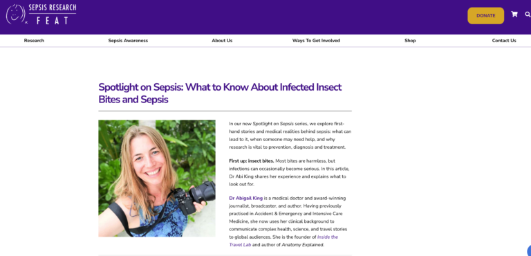 Sepsis Research Screenshot Insect Bites